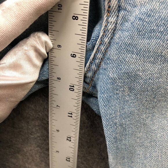 Zara High Rise Skinny Jean Womens Size 2 Blue Light Wash Frayed Hem Stretch - Picture 8 of 10